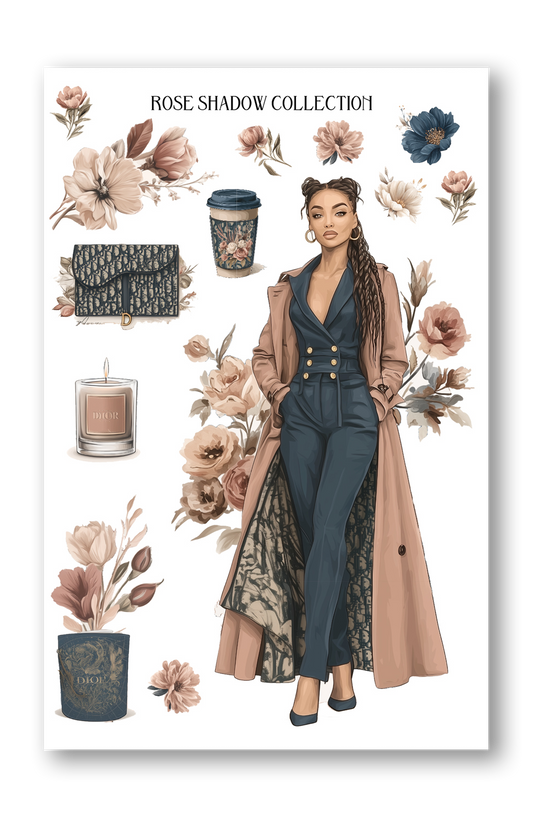 Black Fashion Girl suite Journaling Sheets VOL 51