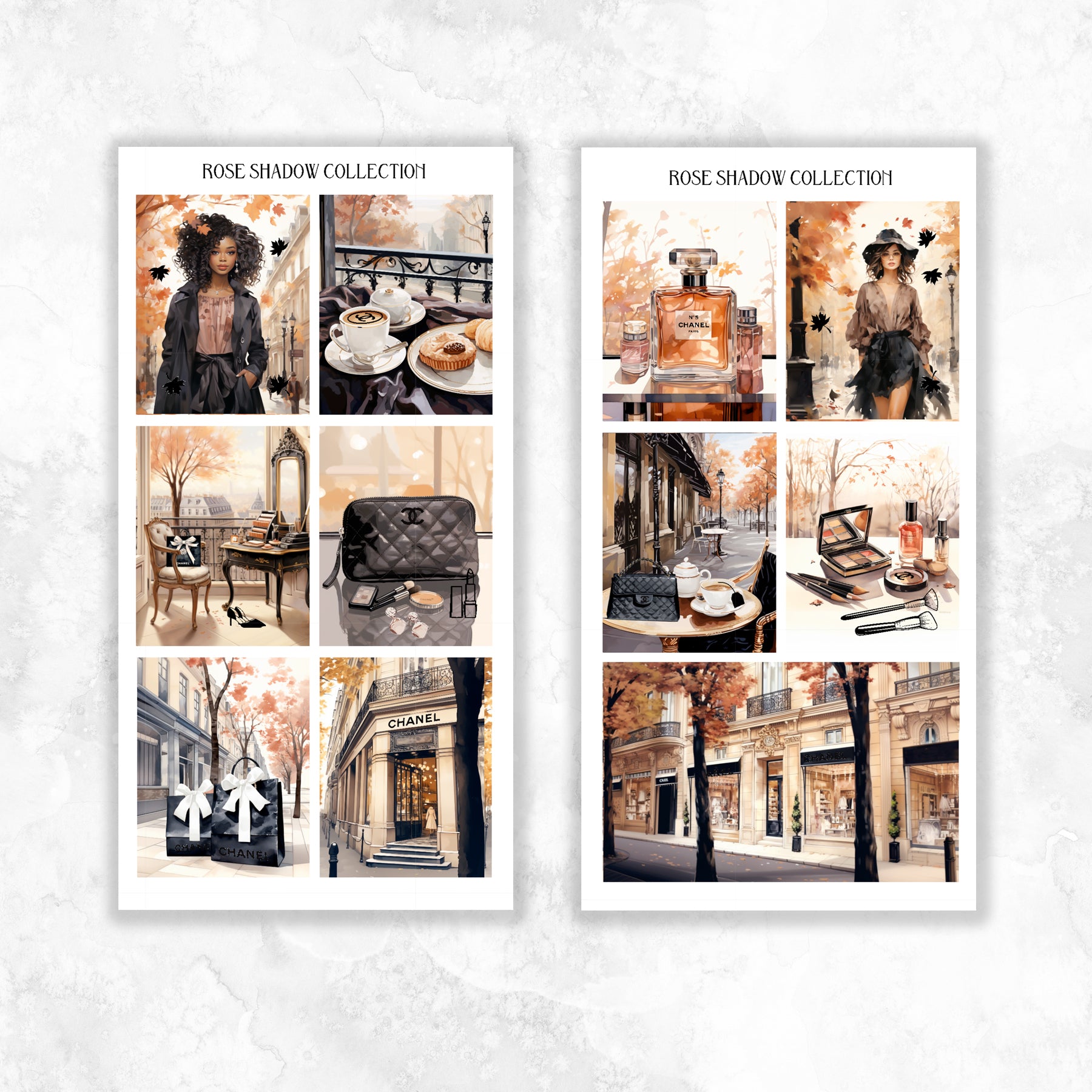 Chanel Fall Exclusive Fashion Sticker Book (VOL 14) – Rose Shadow Collection
