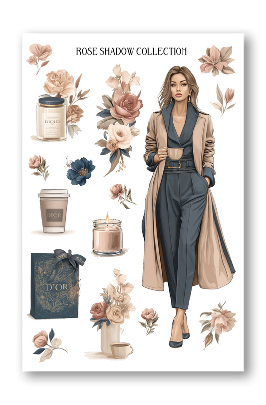 White Fashion Girl suite Journaling Sheets VOL 51