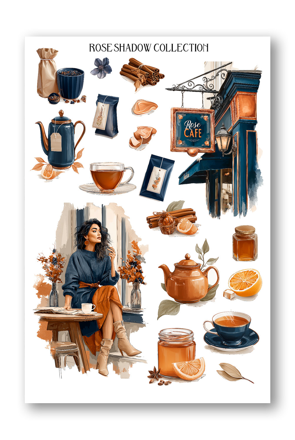 Tea shop sheet Autumn In Vague Journaling Sheets VOL 50