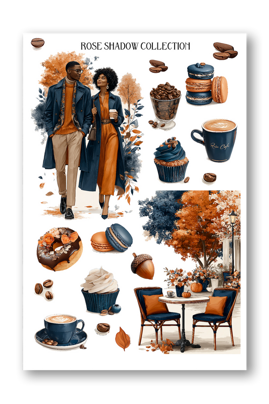 Coffee shop sheet Autumn In Vague Journaling Sheets VOL 50