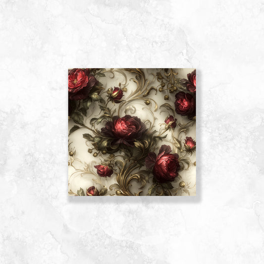 Floral Pattern Dashboard Stickerbook VOL 47  Emerald Curse