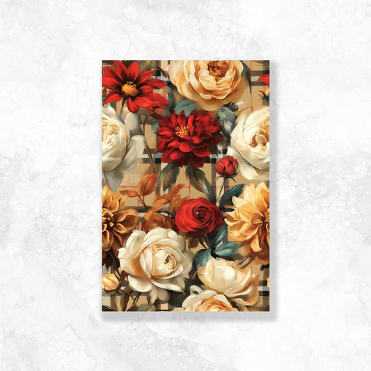 Floral Pattern BearBerry Dashboard Stickerbook VOL 52
