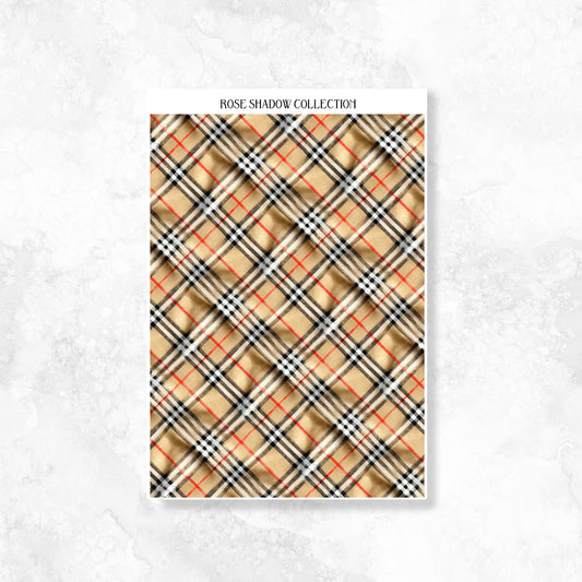 Plaid Washi Pattern BearBurry Collection Journaling sheet