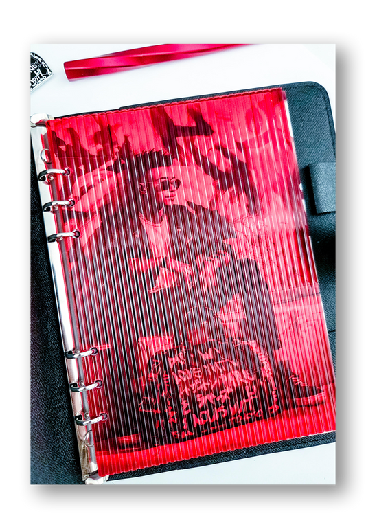 Midnight Graffiti Red Fluted Acrylic Dashboard