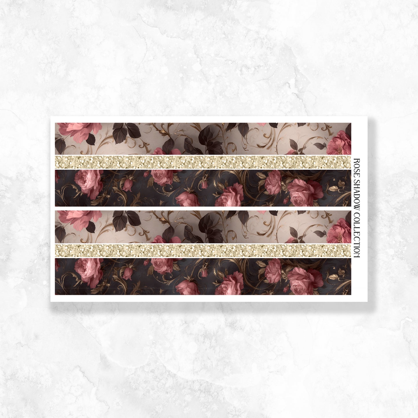 Bottom Washi Add on sheet Stickerbook VOL 46 Twilight Rose