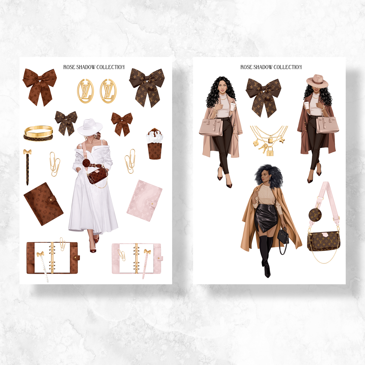 Lv Anniversary Exclusive Sticker Book (VOL 1) – Rose Shadow Collection